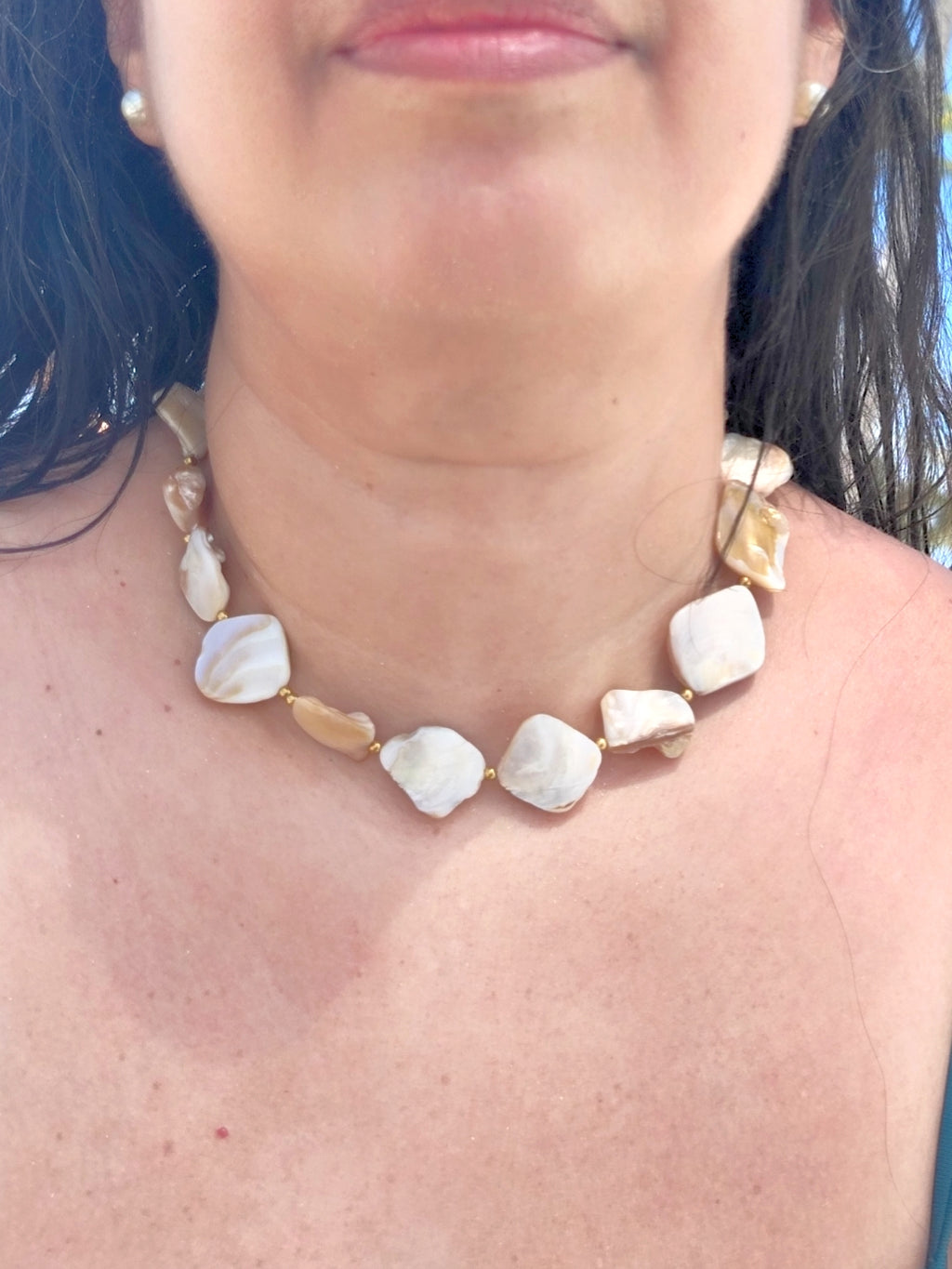 Collar tipo choker - Nacar
