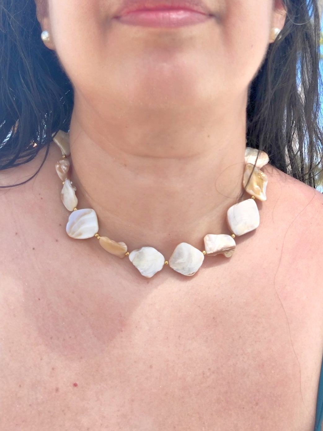 Collar tipo choker - Nacar