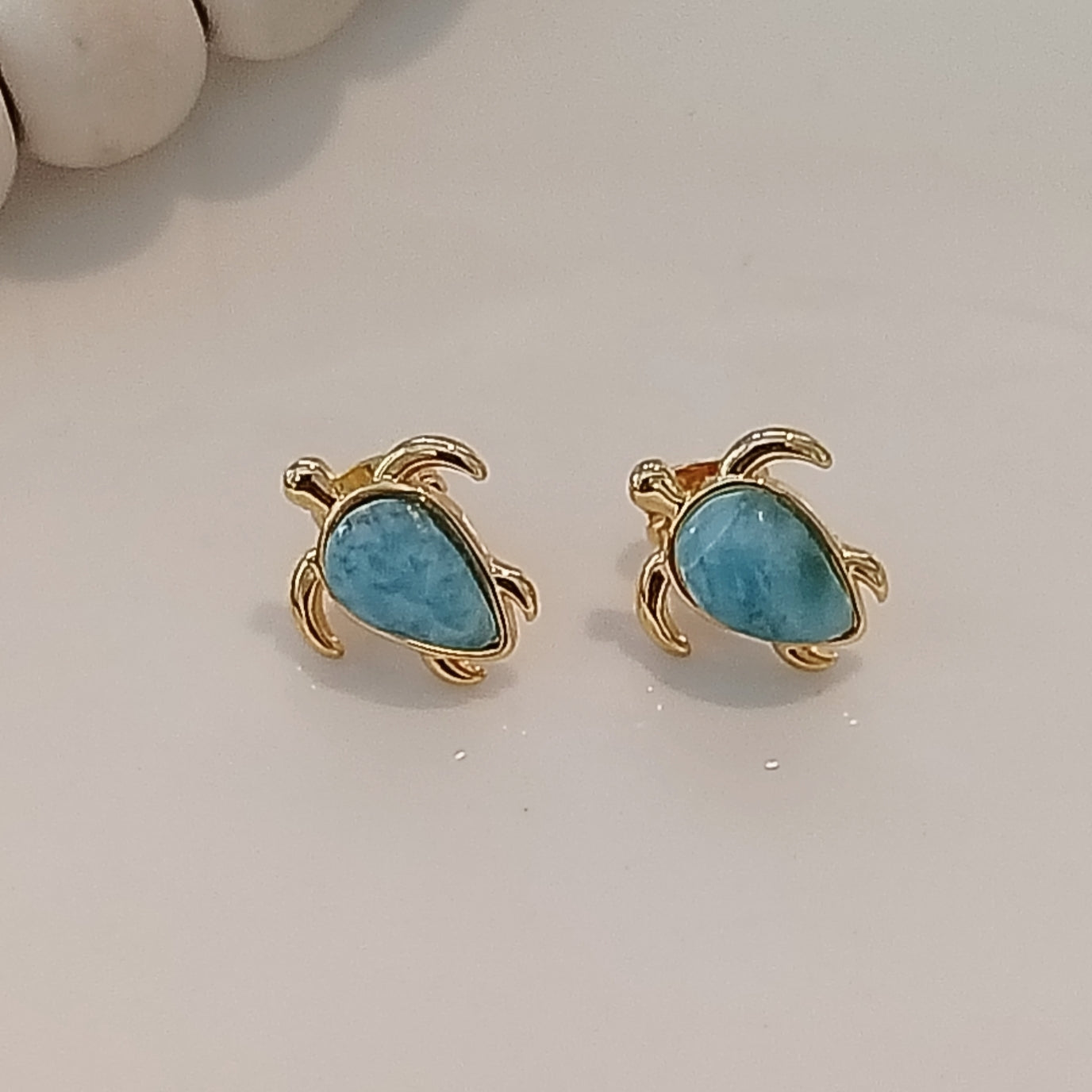 Aretes Tortuga de Larimar