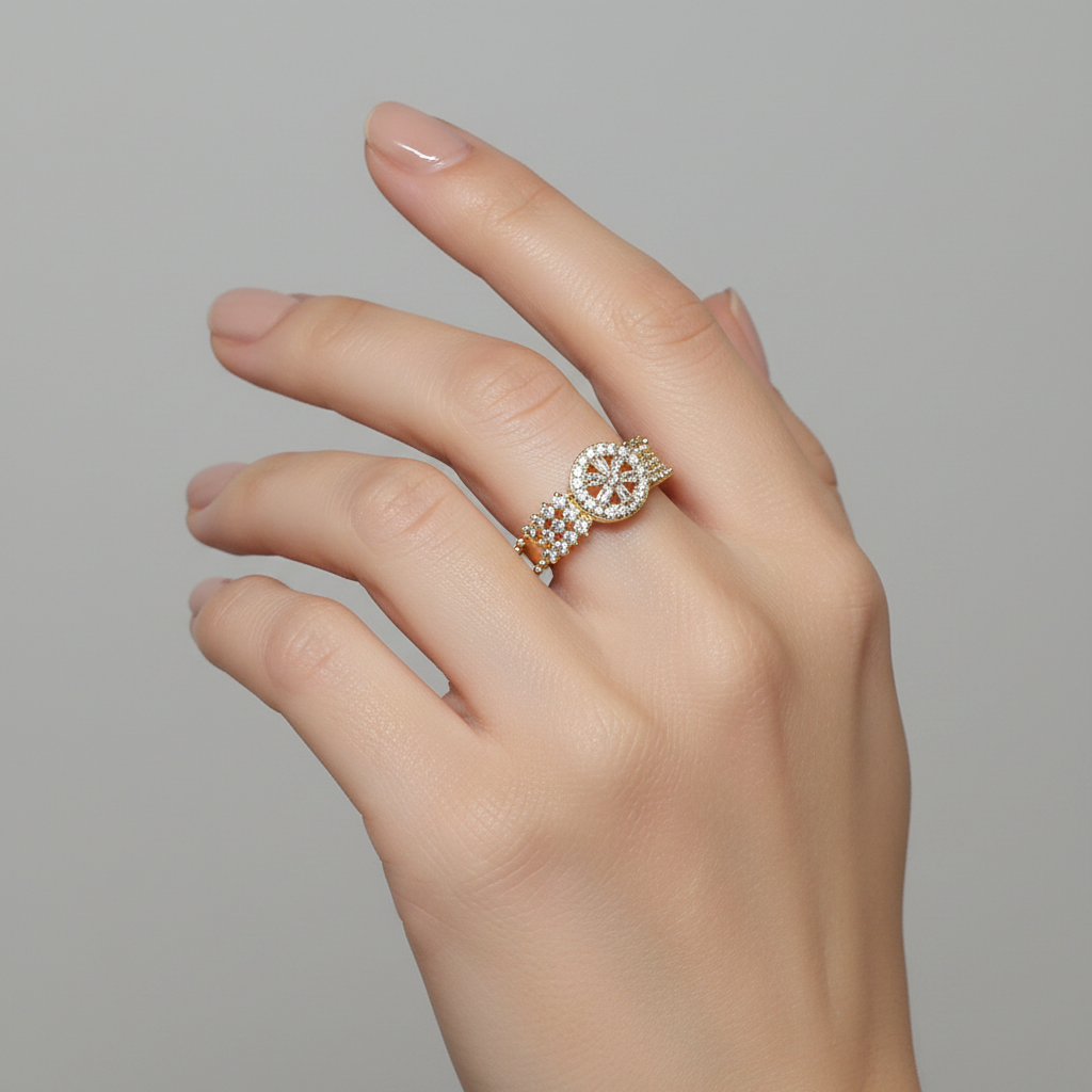 Anillo con baño de oro 24k - Alessia