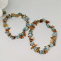 Pulsera Elástica en Ámbar y Larimar