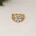Anillo con baño de oro 24k - Amalia