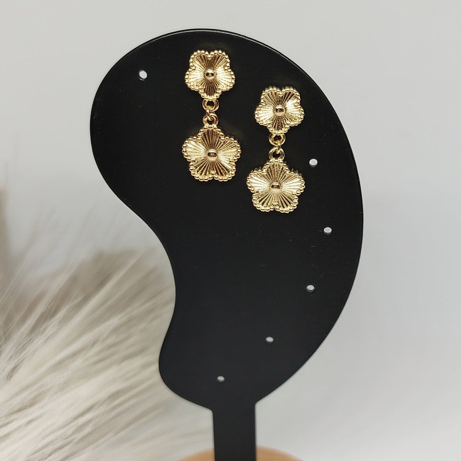 Aretes Trebol Doble