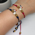 Pulsera de hilo - RD con Perla