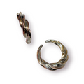 Anillo en baño de oro 24k - Espiral Bicolor