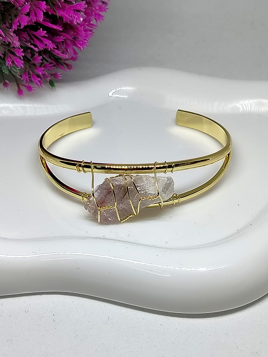 Brazalete en baño de oro 24k - Amos