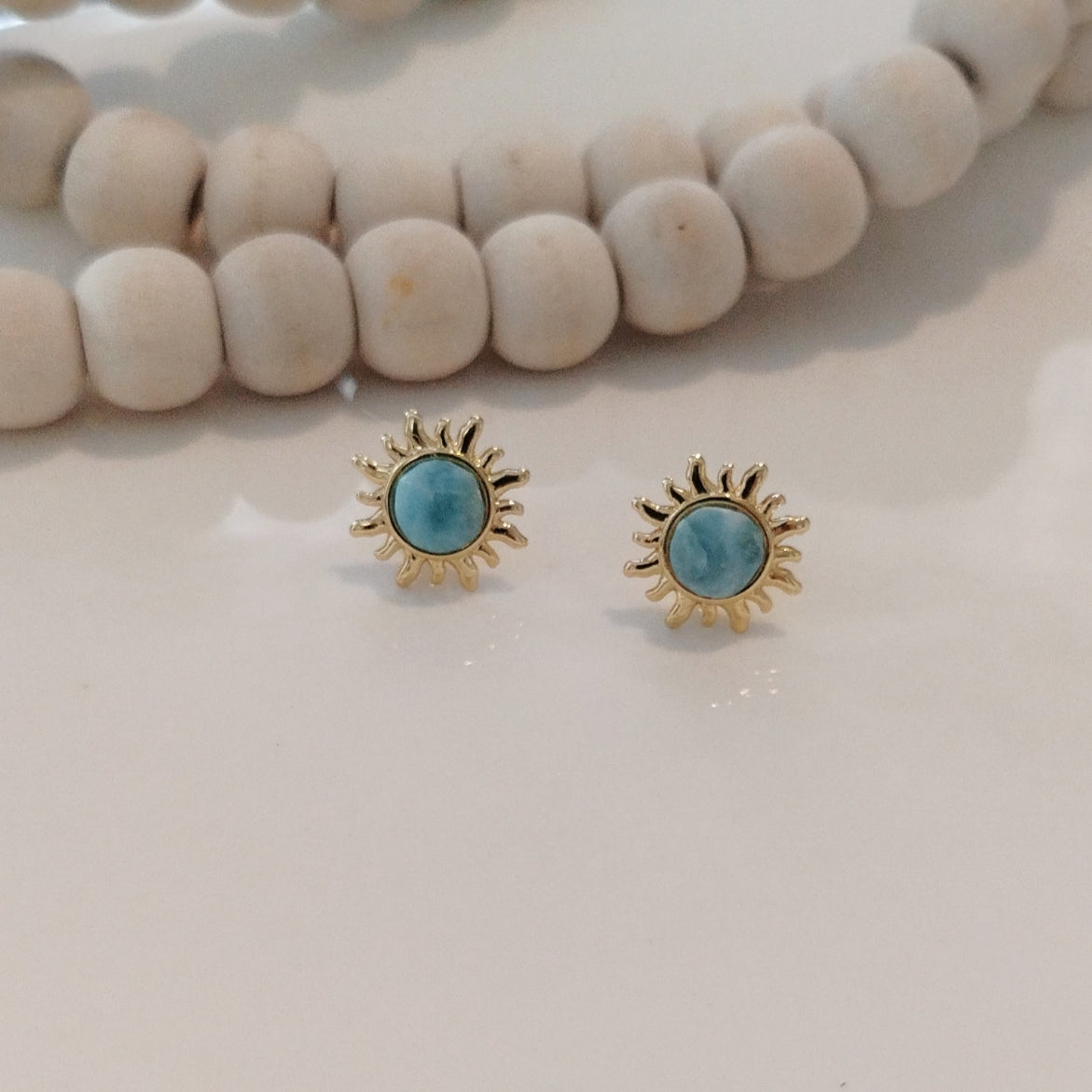 Aretes Sol de Larimar