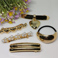 Accesorios para el cabello en baño de oro 24k