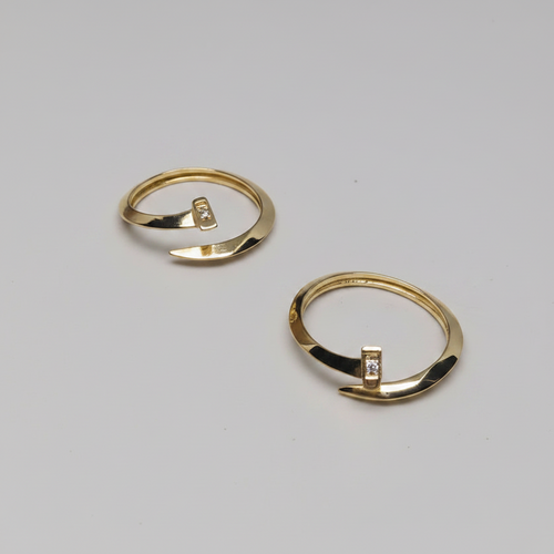 Anillo con baño de oro 24k - Amelia
