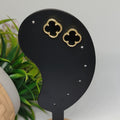 Aretes en plata 925 con baño de oro 18k - Trebol