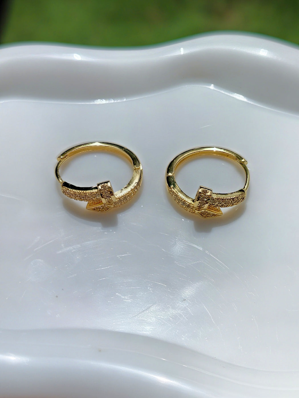 Aretes tipo argollas - Clavo Zircon