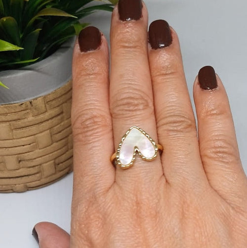 Anillo con baño de oro 24k - Elena