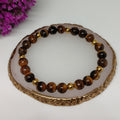 Pulsera elástica para caballeros - Ojo de Tigre