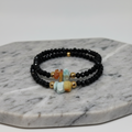 Pulsera de Cristales con Ambar y Larimar