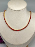 Collar tipo choker en baño de oro 24k - Zircon Colores