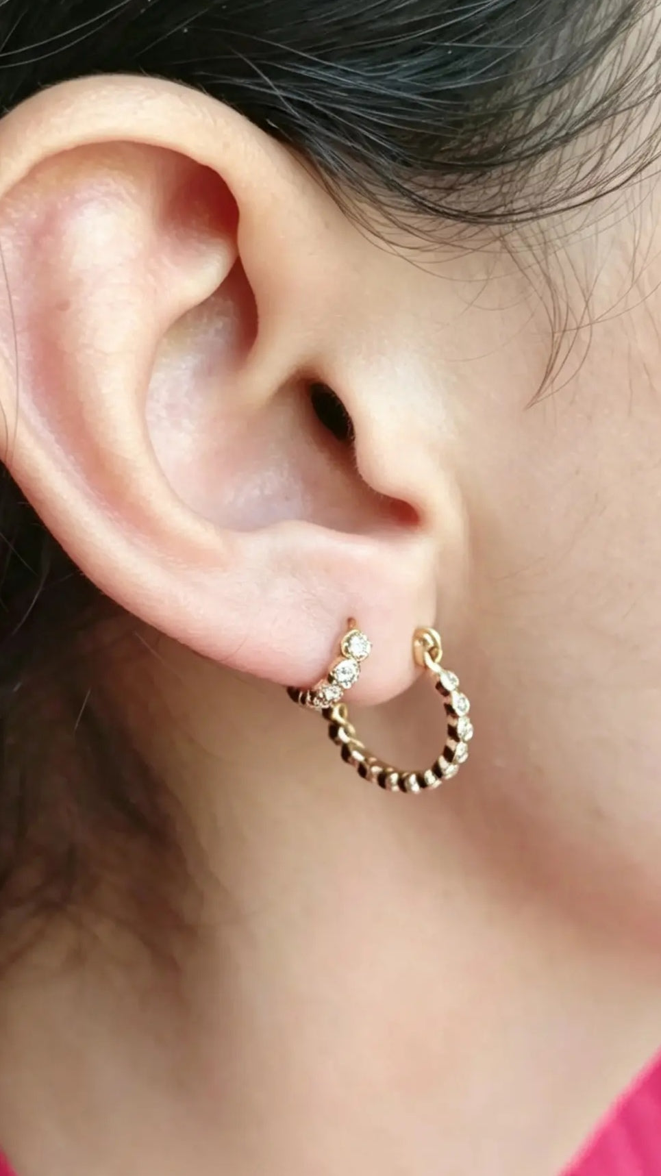 Mini argollas Circonias