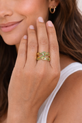 Anillo en baño en oro 24k - Zamira