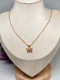 Cadena laminada en oro 18k - Mariposa