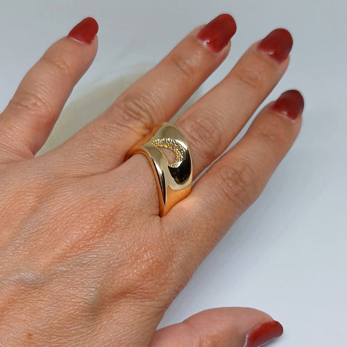 Anillo con baño de oro 24k - Danissa