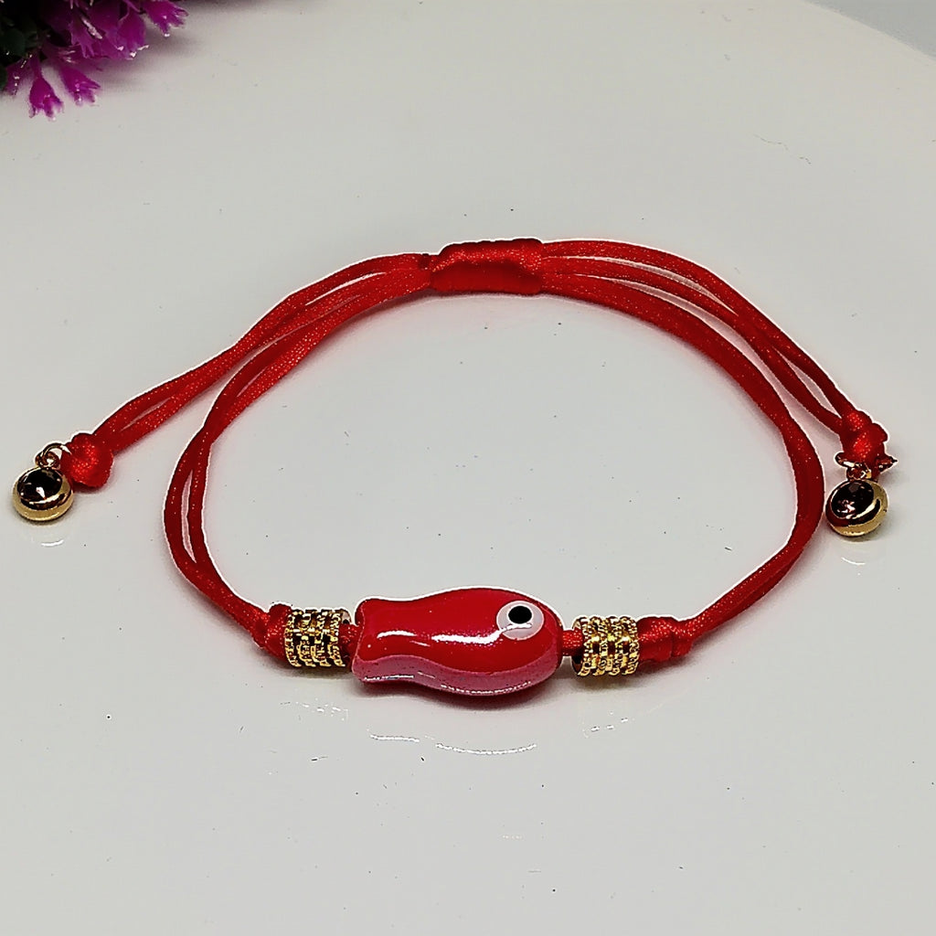 Pulsera de hilo con pez