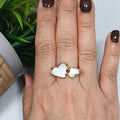 Anillo con baño de oro 24k - Doble Corazón